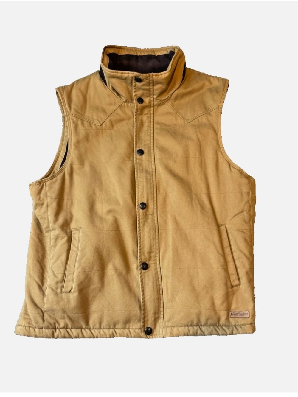 Powder River Outfitters Men's Canvas Quilted Western Vest Size XL